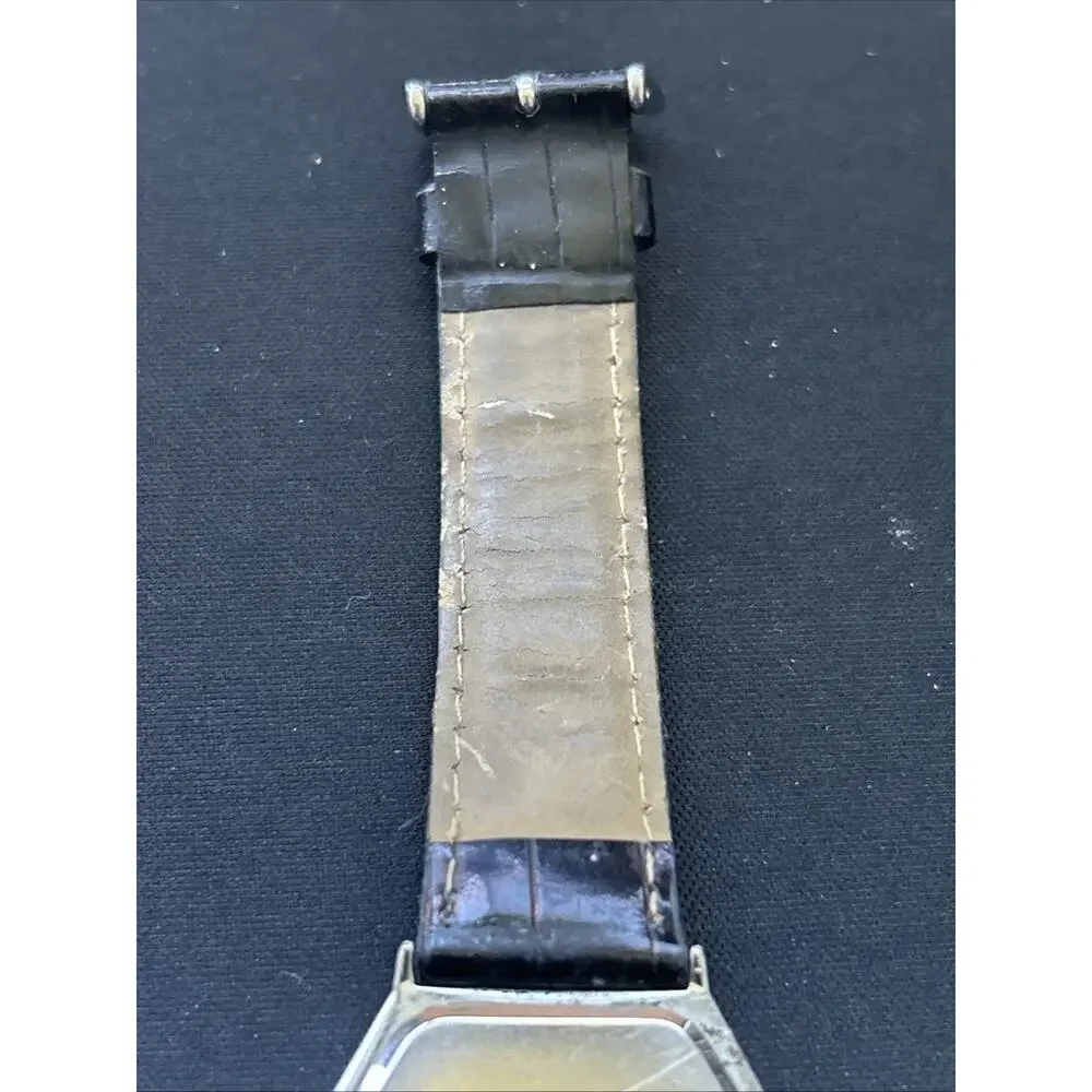 Silver Tone Black Band Women’s Quartz Watch